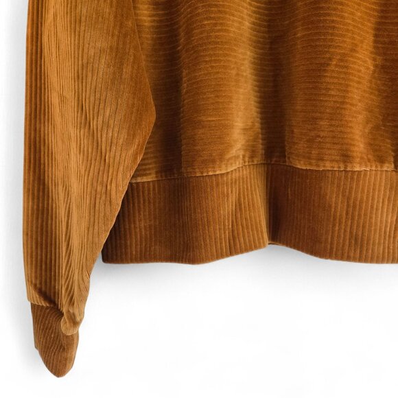 Prana Womens Rust Corduroy Velour Crewneck Pullover Sweatshirt Large - Picture 6 of 11